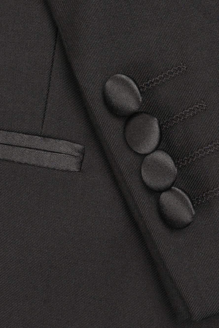 "Milan" Black Tuxedo Jacket Peak (Separates)